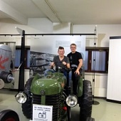 Zemědělské muzeum - Houba a Janek na traktoru