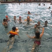 V bazénu - Medvíďata, Rosomáci a Golem (Beruška fotila :))