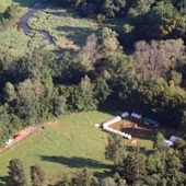 Letecký snímek tábora 2021